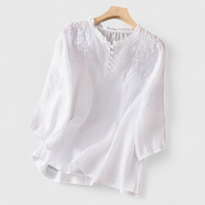 Talia | Elegant Button-Front Blouse