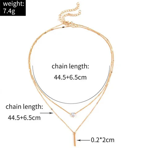Talia | Vintage Necklace Set with Gold Pendant