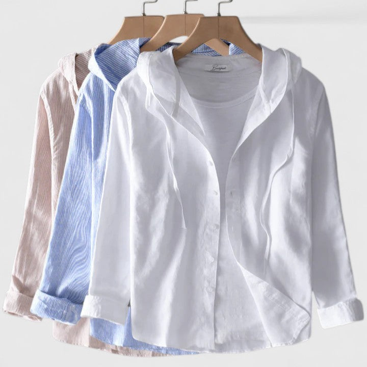 Talia | Elegant Hooded Blouse
