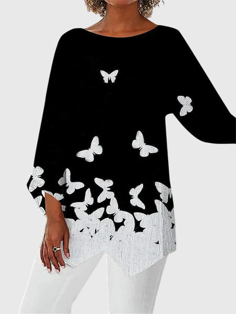 Talia | Elegant Crew Neck Top