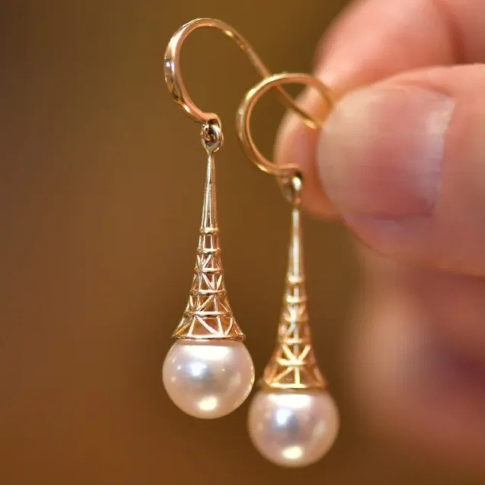 Talia | Vintage Pearl Earrings