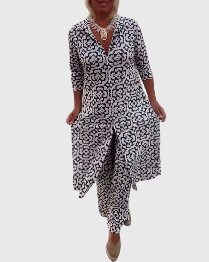 Talia | Elegant Vintage Two-Piece Set