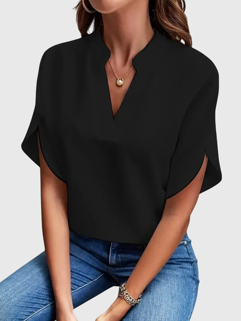 Talia | Soft and Elegant V-Neck Shirt