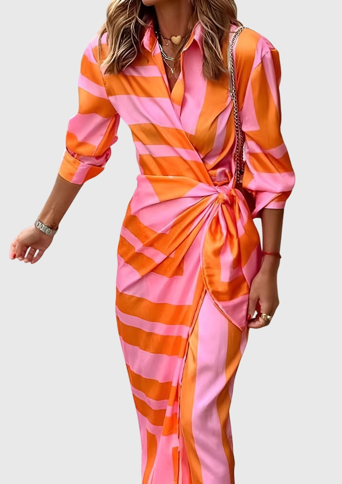 Talia | Elegant Wrap Dress with Print