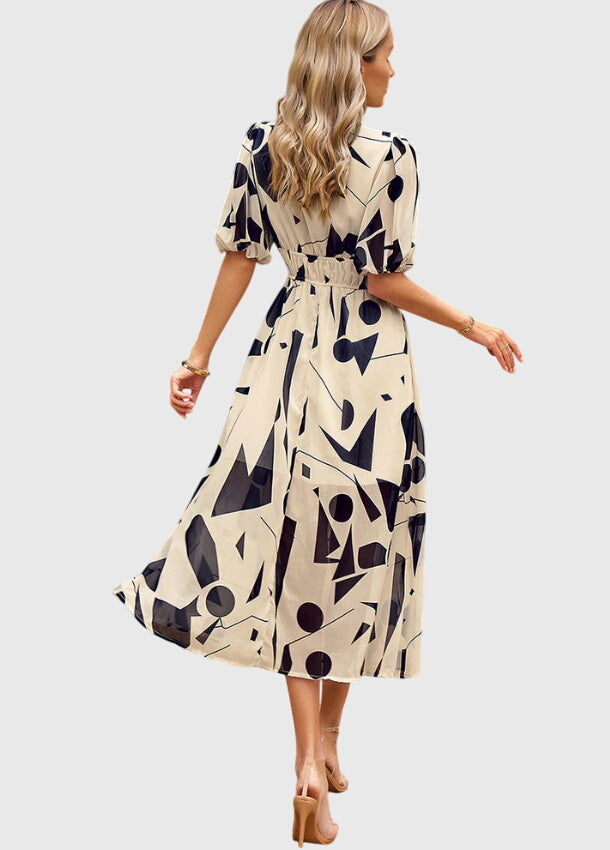 Talia | Flattering Floral Midi Dress