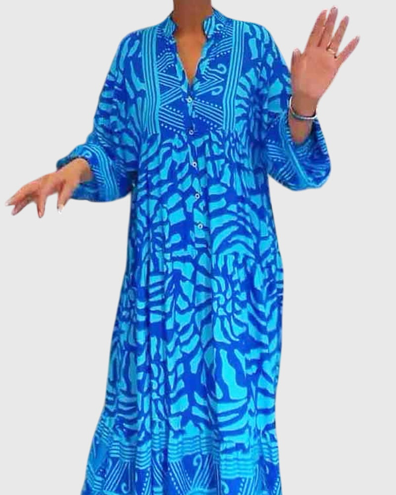 Talia | Maxi Dress With Elegant Print