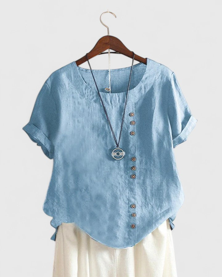 Talia | Comfortable Short Sleeve Blouse