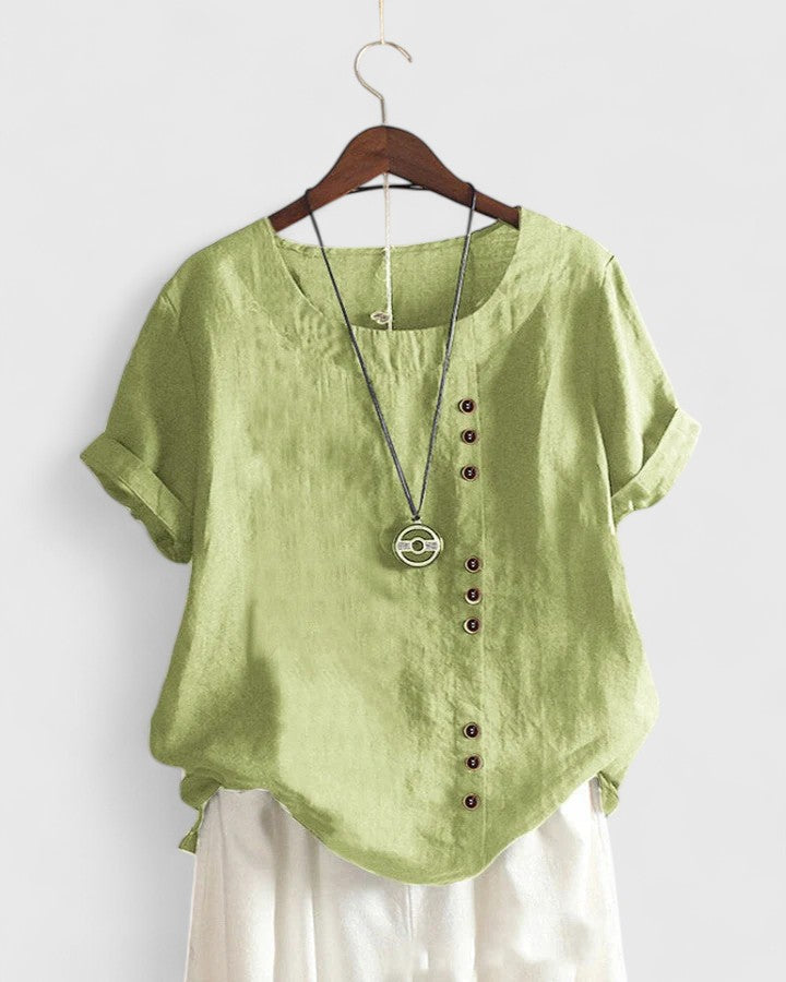 Talia | Comfortable Short Sleeve Blouse