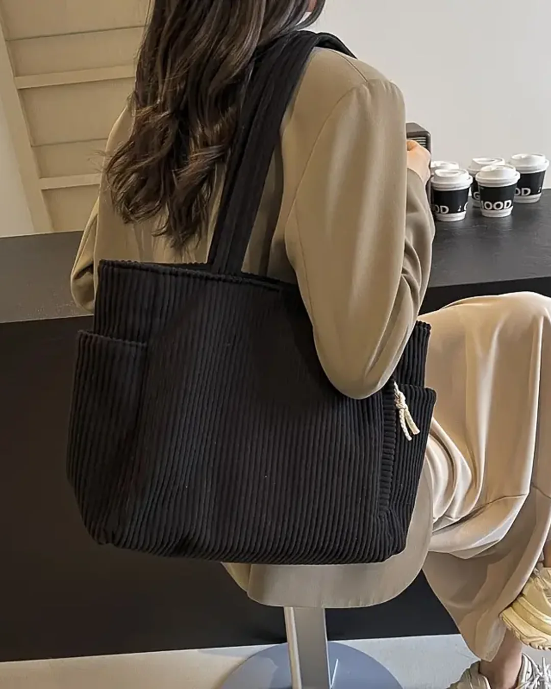 Talia | Spacious Tote Bag With Chic Texture