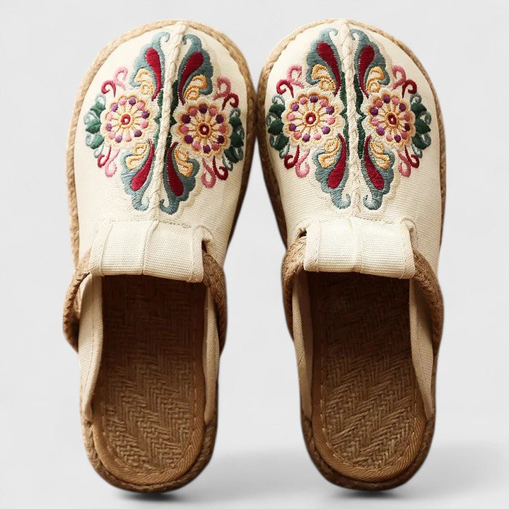 Talia | Comfortable Handmade Floral Mules
