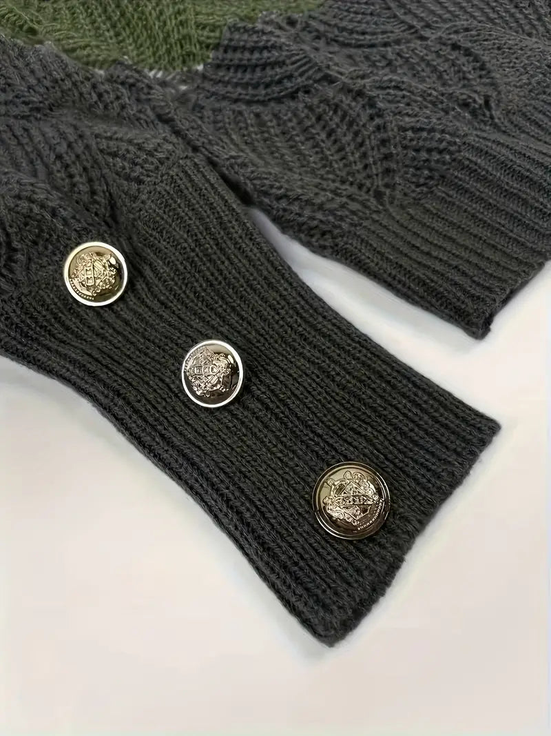 Talia | Elegant V-Neck Knitted Sweater