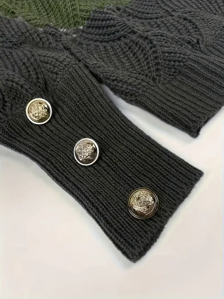 Talia | Elegant V-Neck Knitted Sweater