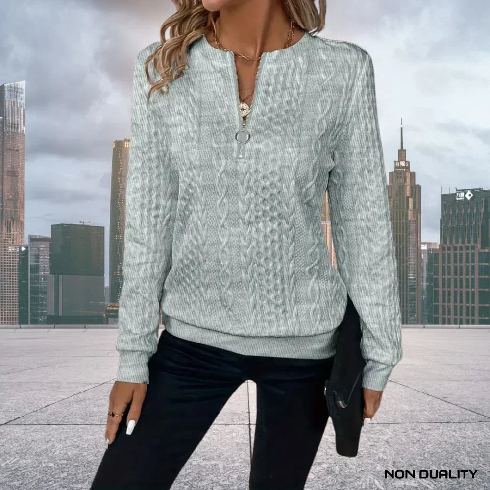 Talia | Non-Duality Zip-Up Sweater
