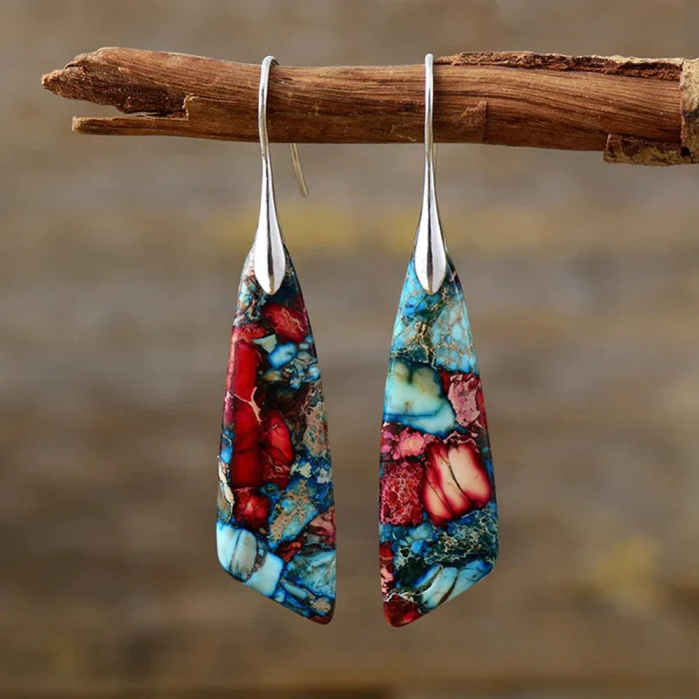 Talia | Retro Colorful Stone Earrings