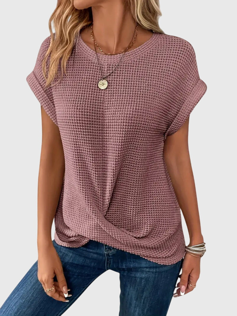 Talia | Elegant Blouse with Crew Neck