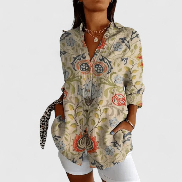 Talia | Elegant Floral Blouse