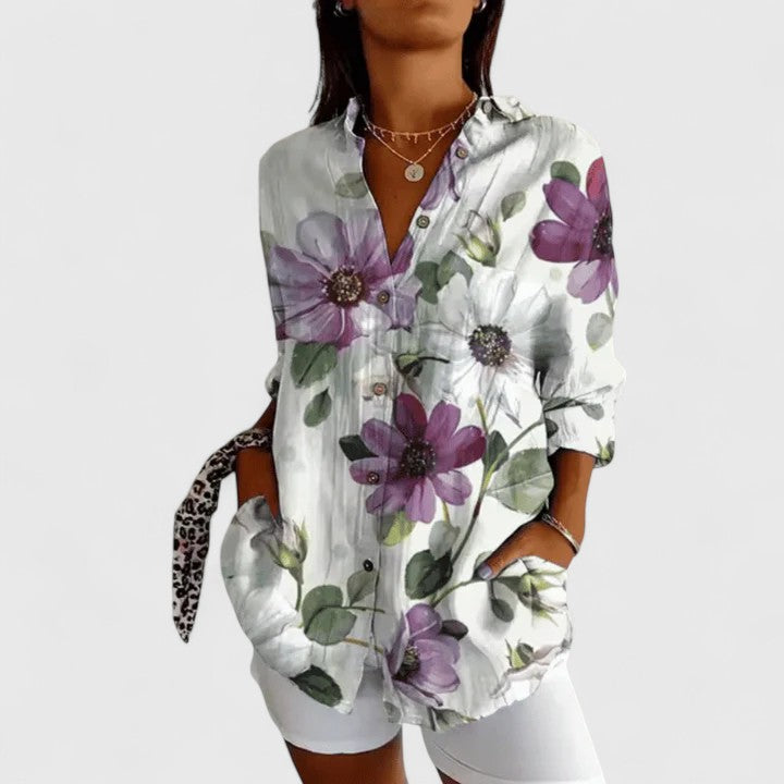 Talia | Elegant Floral Blouse