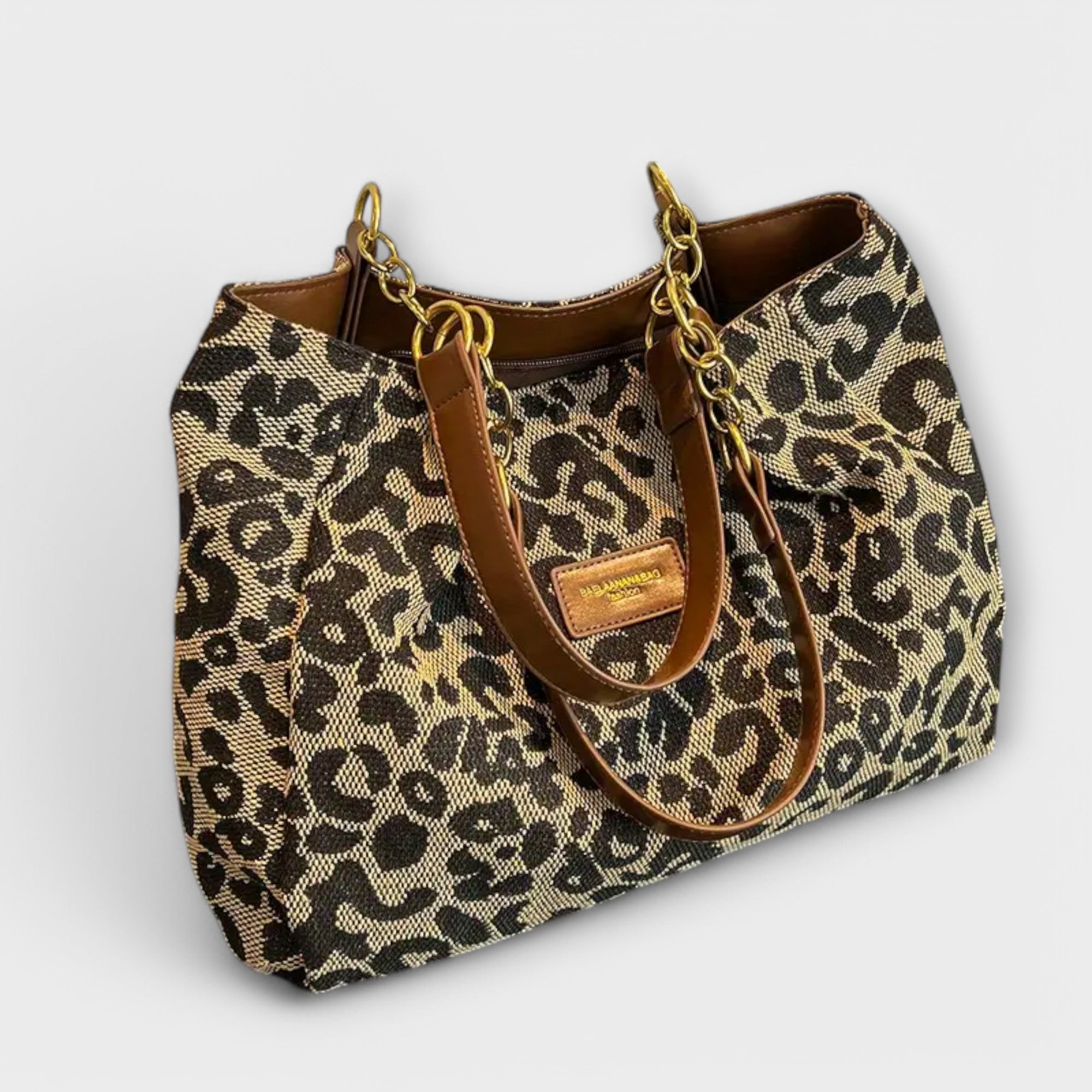 Talia | Leopard Canvas Tote
