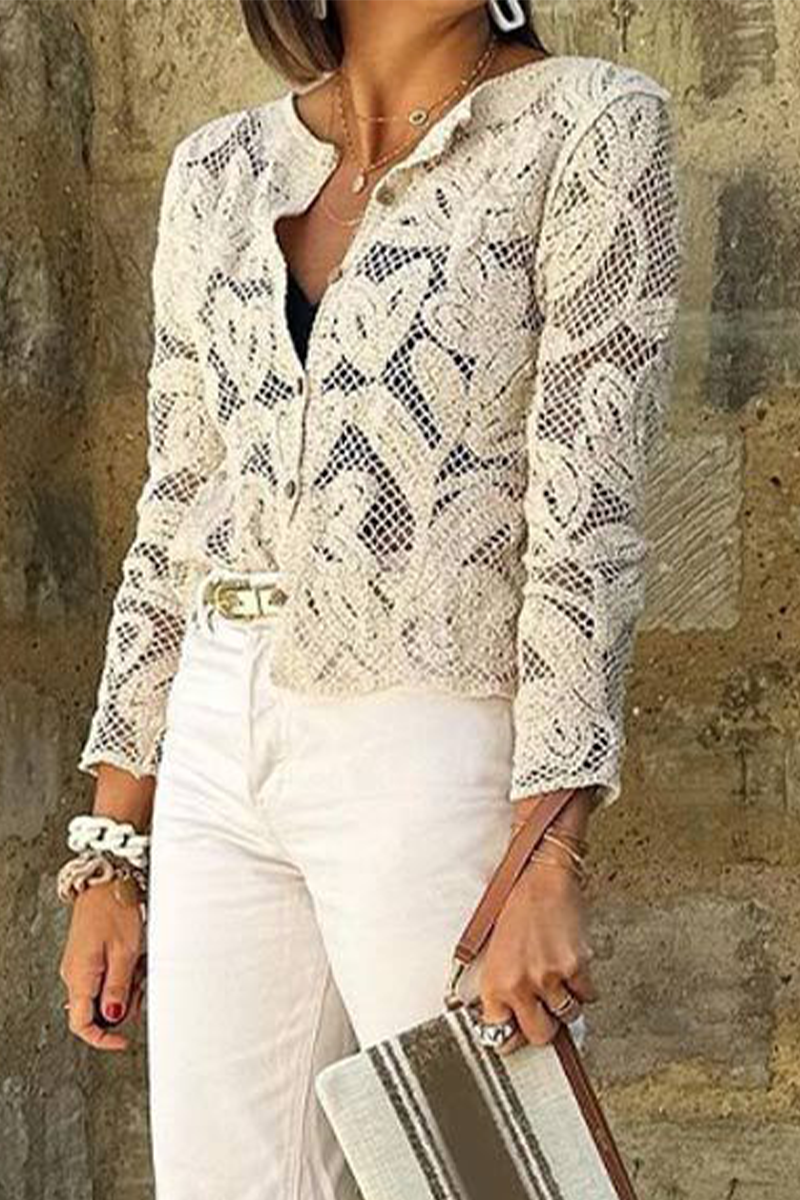 Talia | Casual Daily Hollow Out Buttoned Outerwear