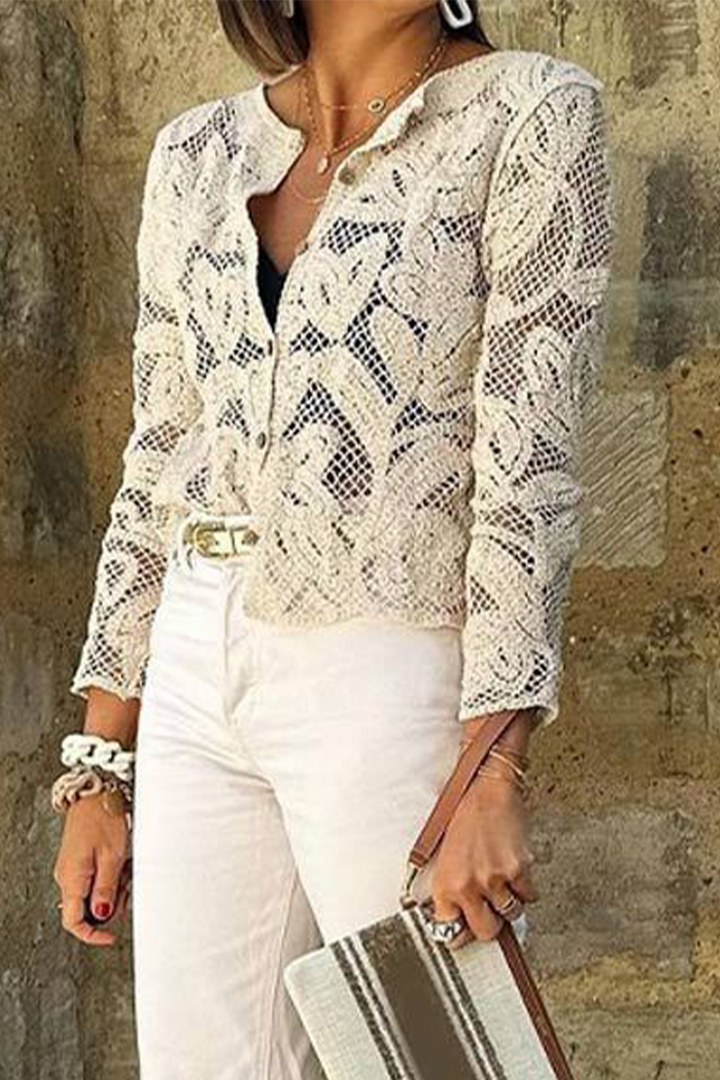 Talia | Casual Daily Hollow Out Buttoned Outerwear