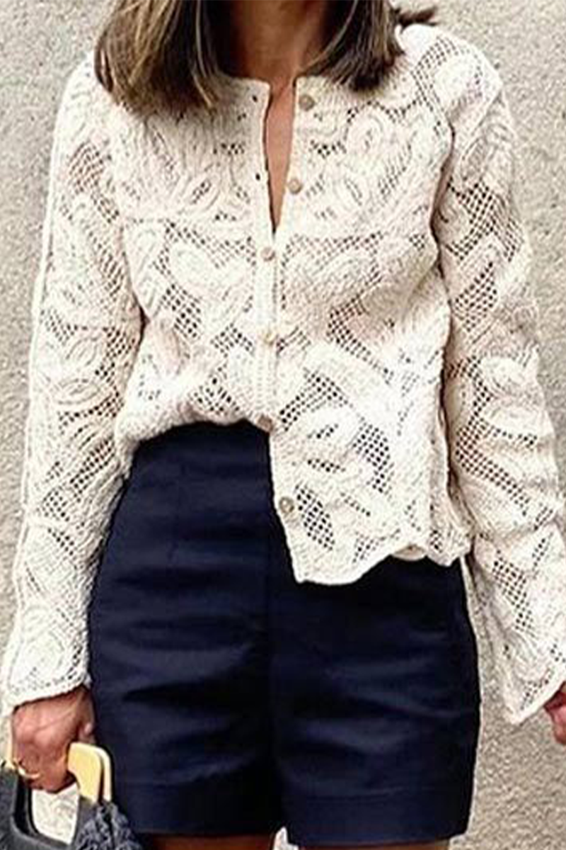 Talia | Casual Daily Hollow Out Buttoned Outerwear