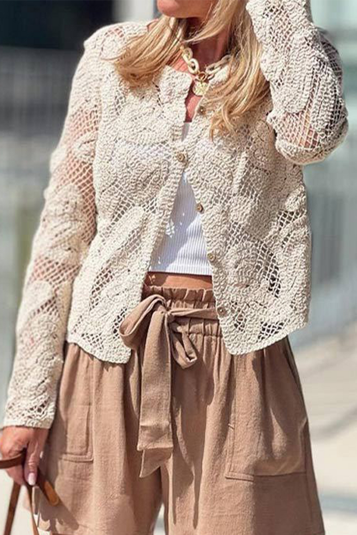 Talia | Casual Daily Hollow Out Buttoned Outerwear