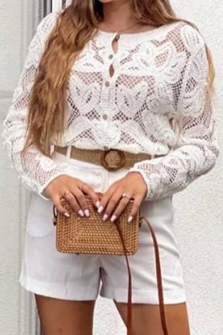 Talia | Casual Daily Hollow Out Buttoned Outerwear