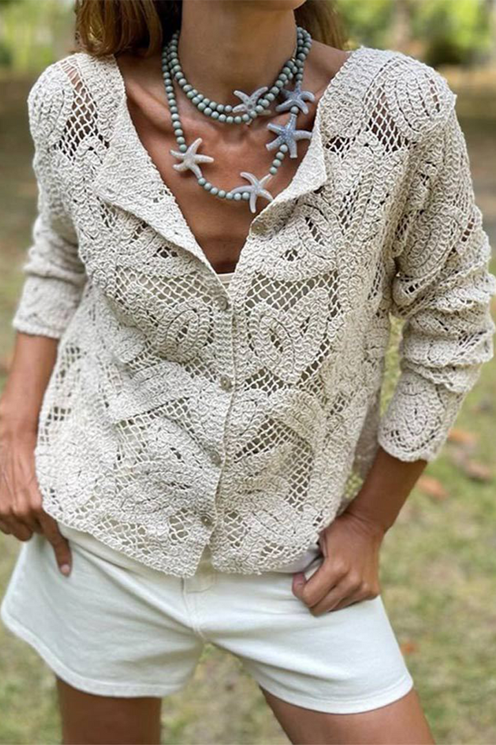 Talia | Casual Daily Hollow Out Buttoned Outerwear