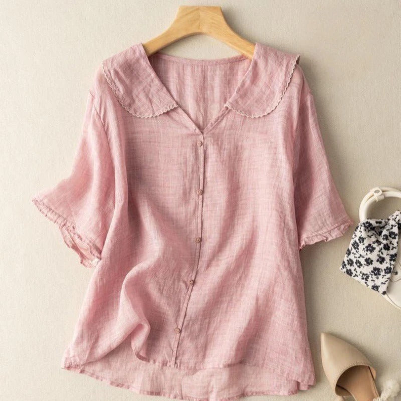Talia | Airy Linen Blouse