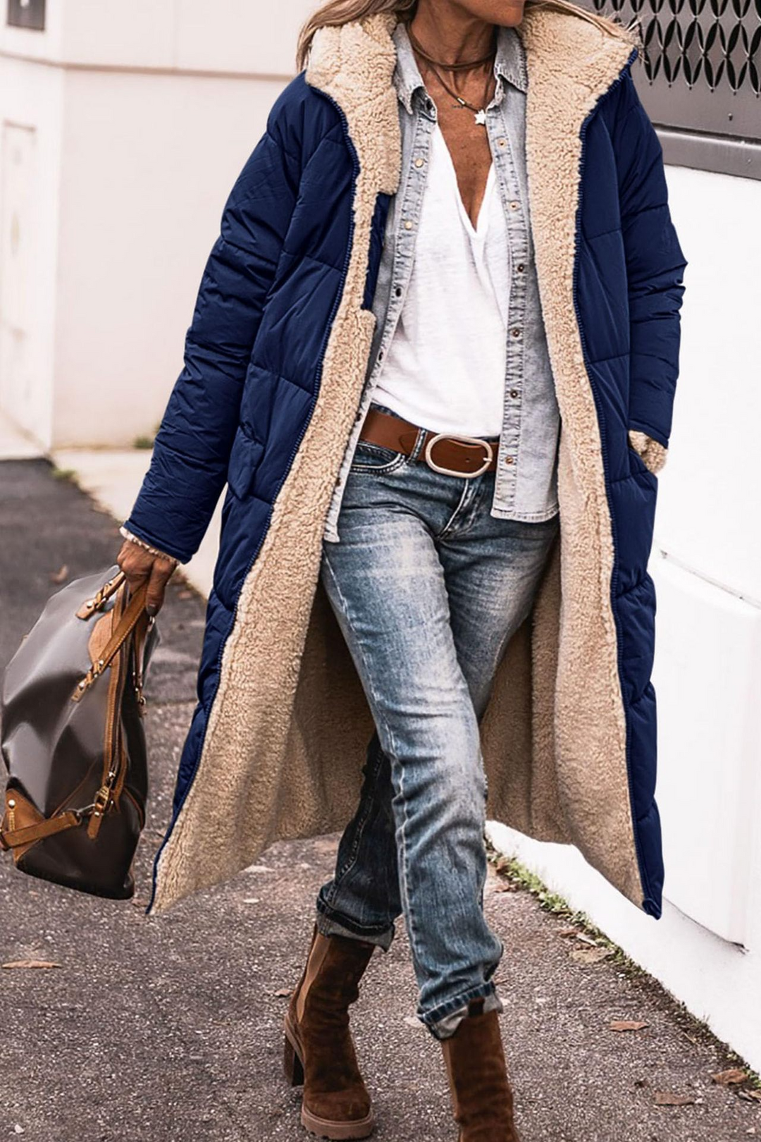 Talia | Luxe Reversible Sherpa Coat
