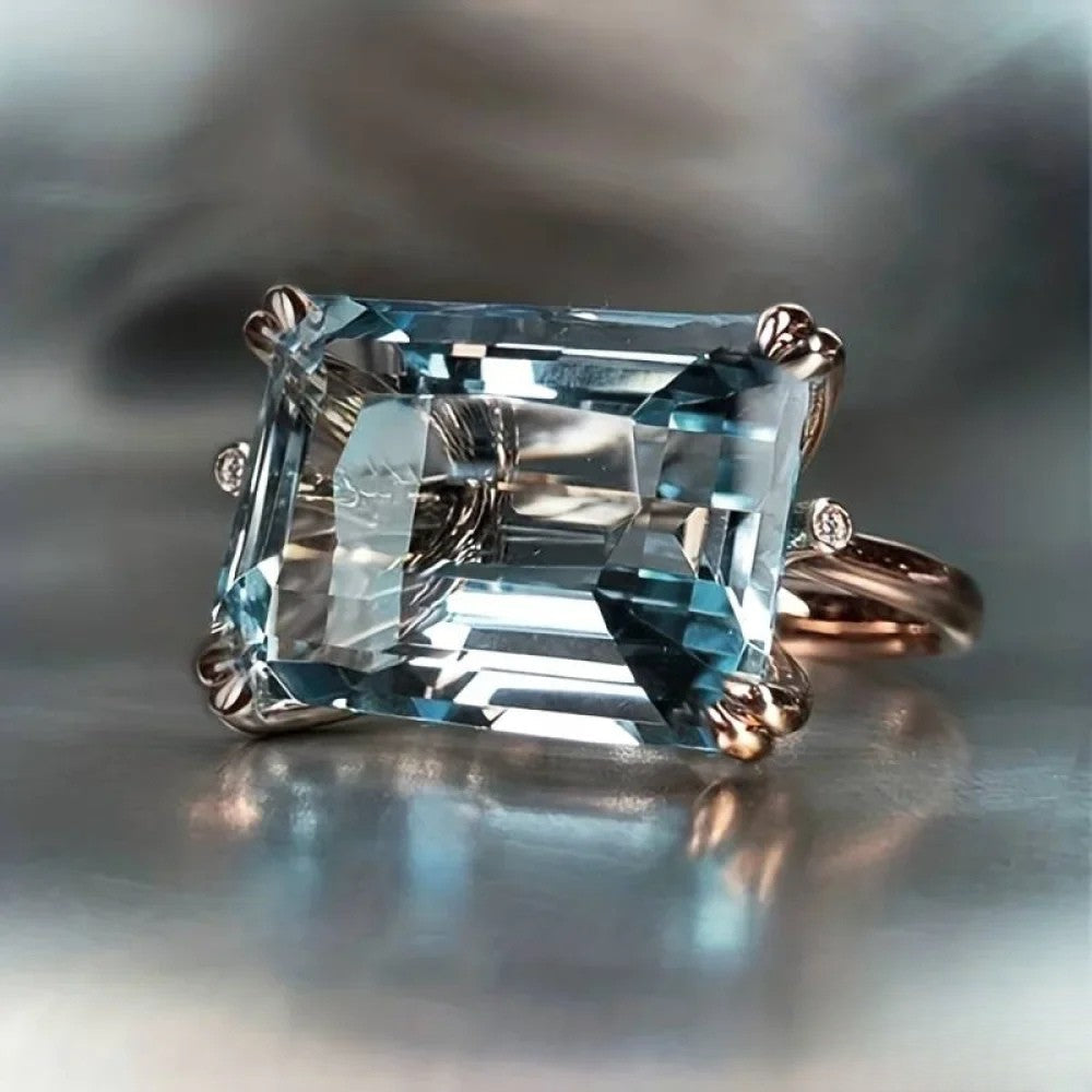 Talia | Classic Vintage Blue Zirconia Ring