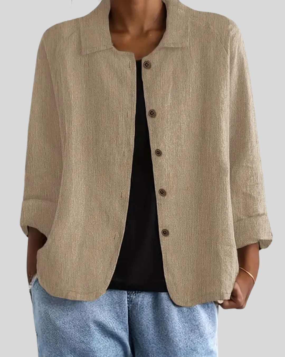 Talia | Classic Button-Down Shirt Top