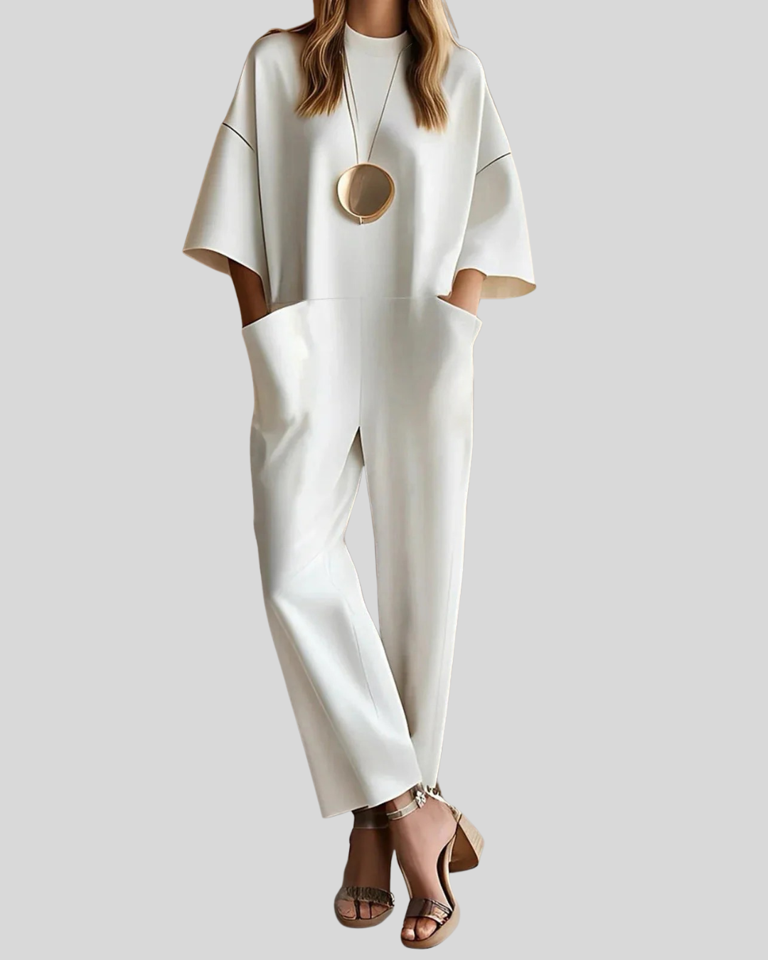 Talia | Modern Half-Sleeve Jumpsuit