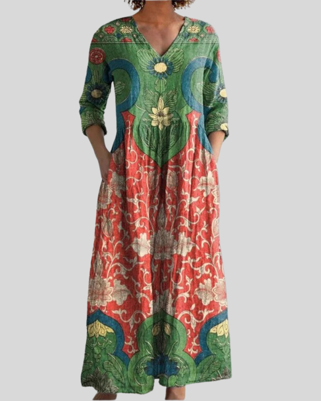 Talia | Timeless Vintage Floral Maxi Dress