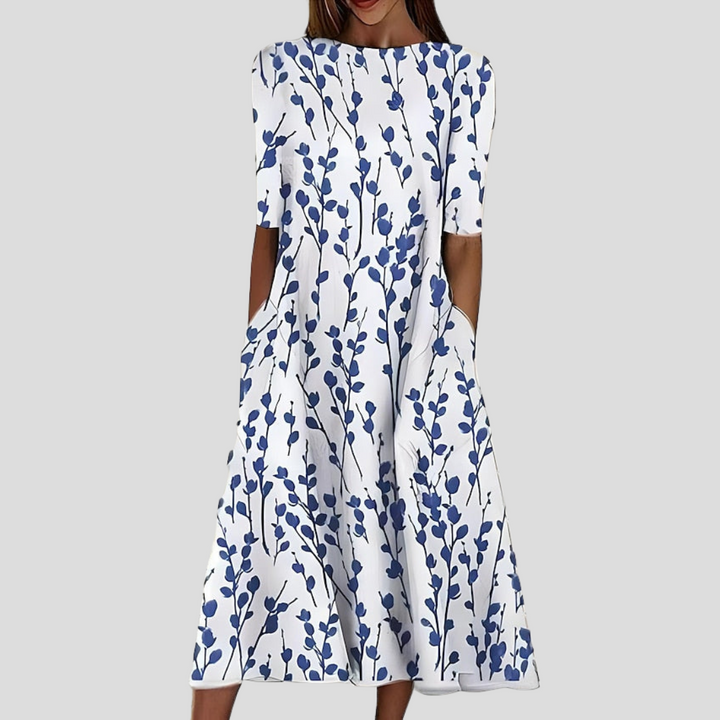 Talia | Coastal Floral Midi Dress