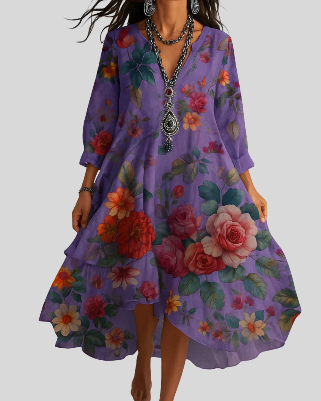 Talia | Breezy Boho Floral Maxi Dress