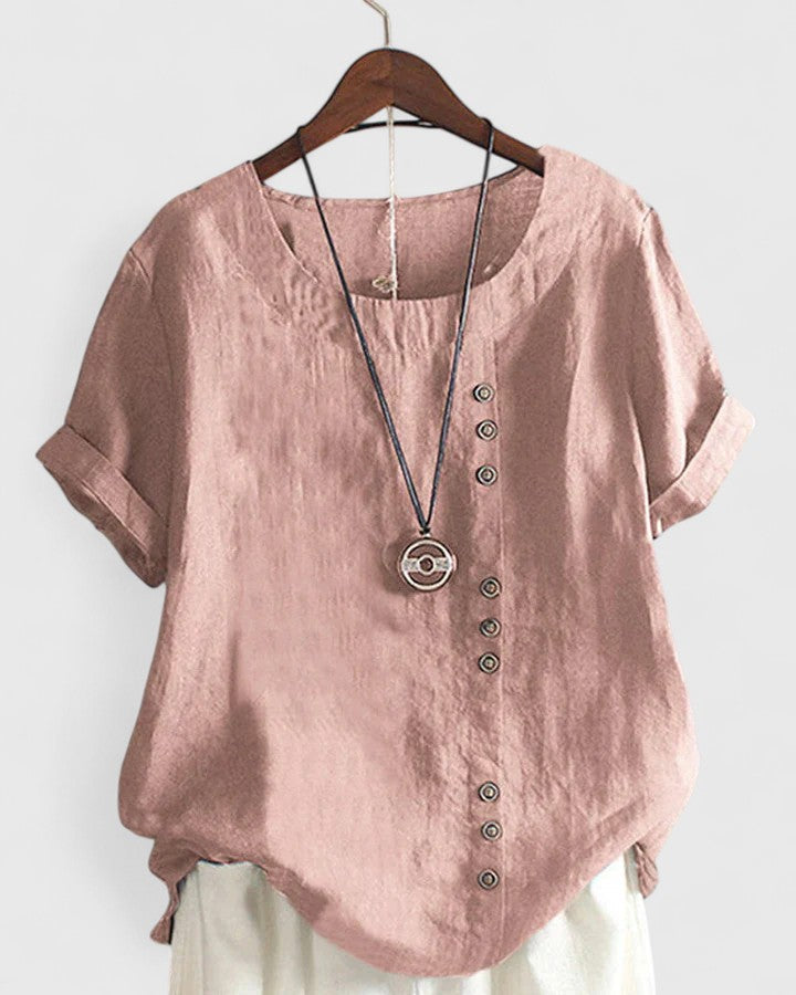 Talia | Comfortable Short Sleeve Blouse