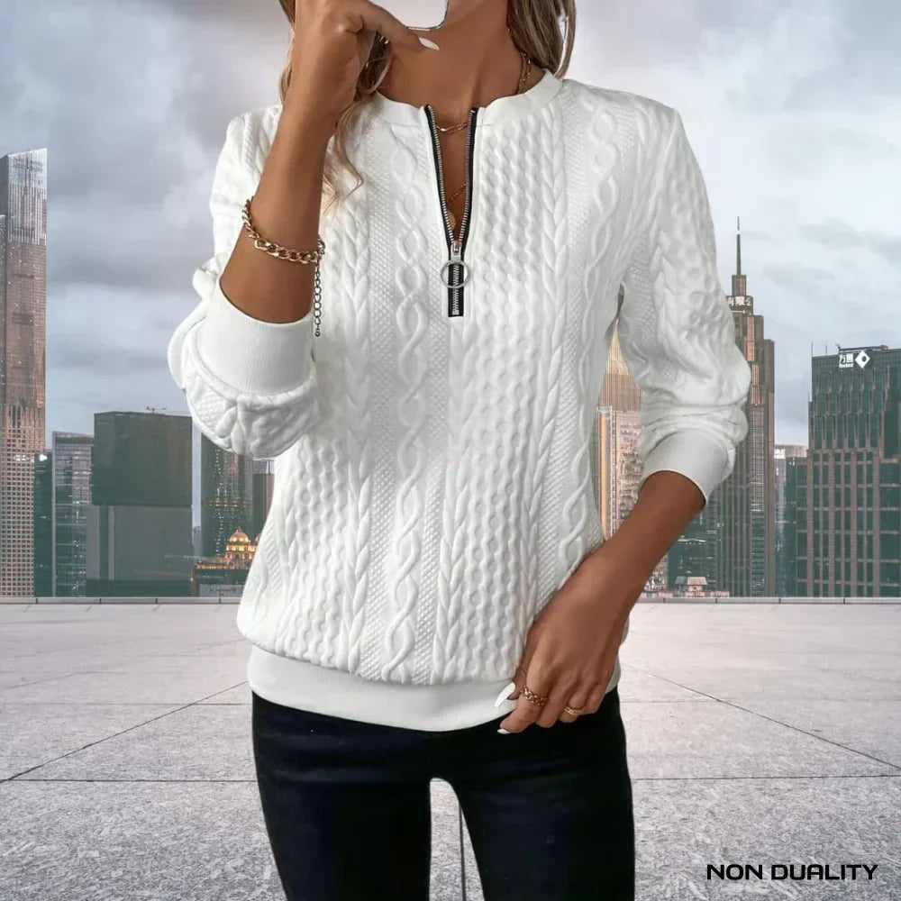 Talia | Non-Duality Zip-Up Sweater