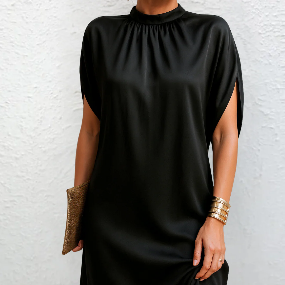 Talia | Figure-Flattering Mock Neck Dress