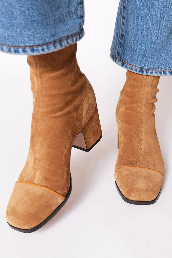 Talia | SUEDE ZIP-UP ANKLE BOOTS