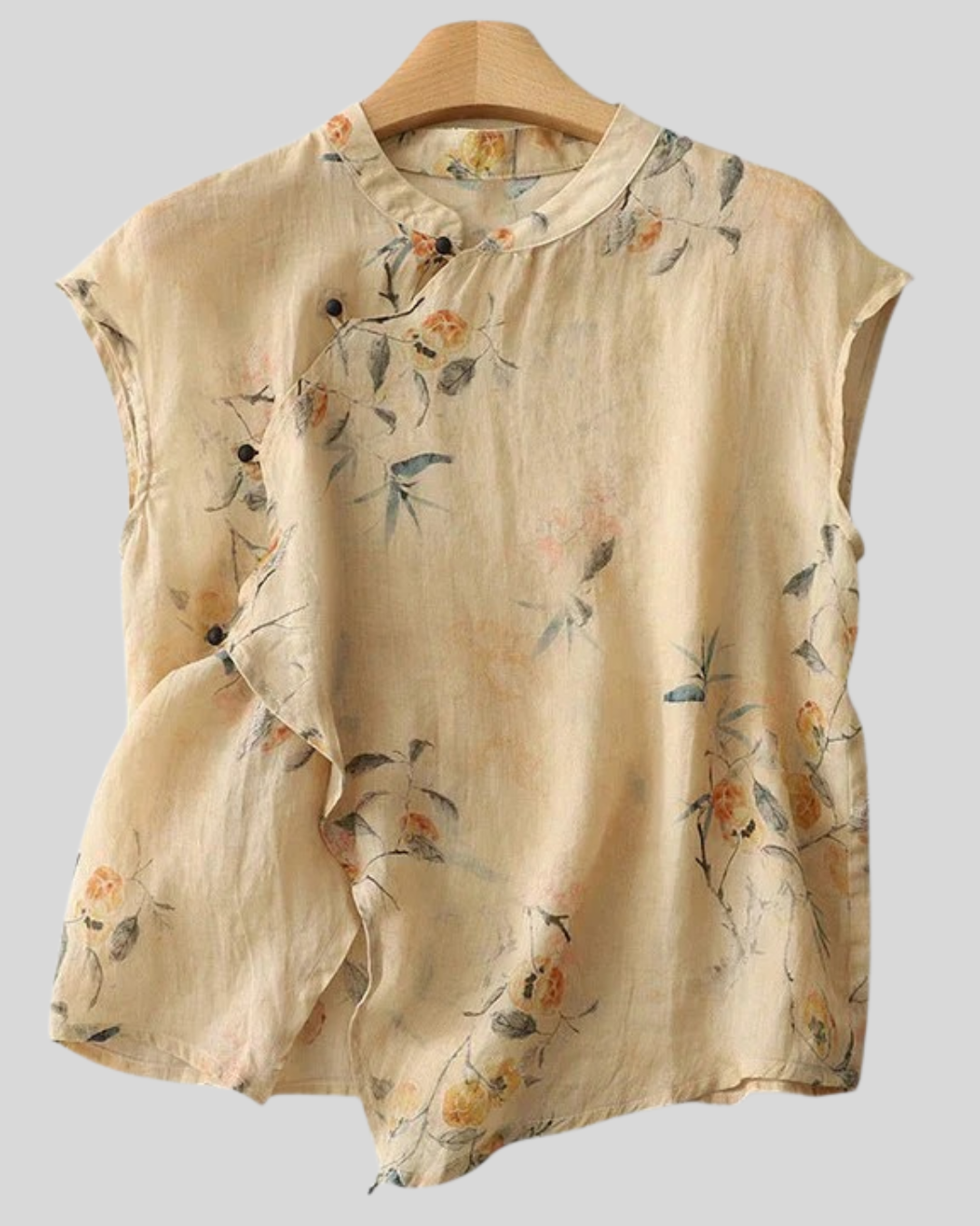 Talia | Elegant Sleeveless Linen Blouse