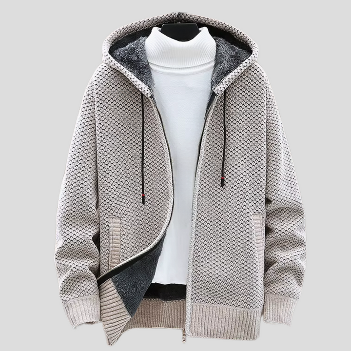Talia | Textured Knit Fleece Hoodie