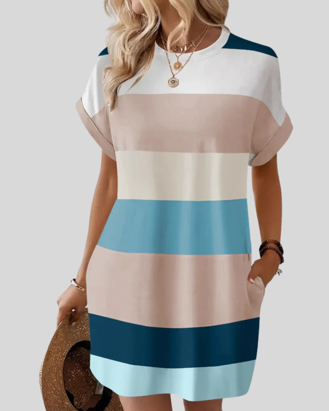 Talia | Color Block Casual Mini Dress