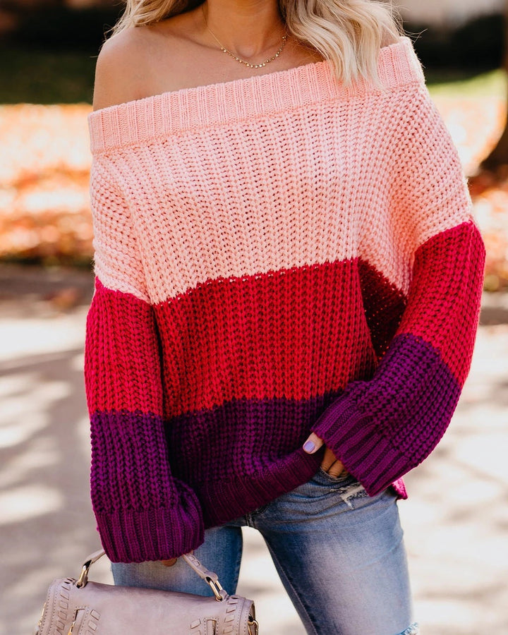 Talia | Off Shoulder Casual Long Sleeve Sweater