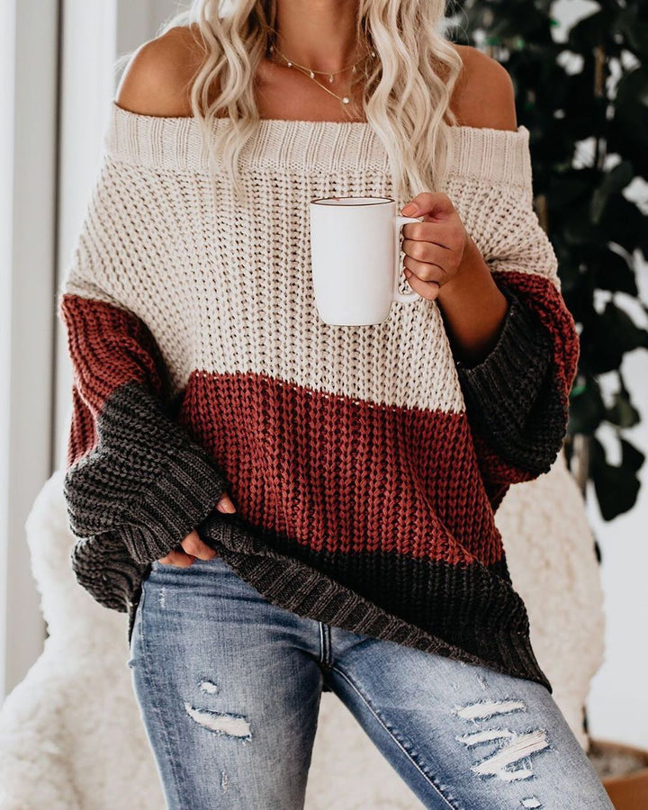 Talia | Off Shoulder Casual Long Sleeve Sweater