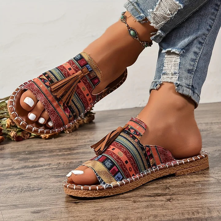 Talia | Vintage Tassel Boho Sandals