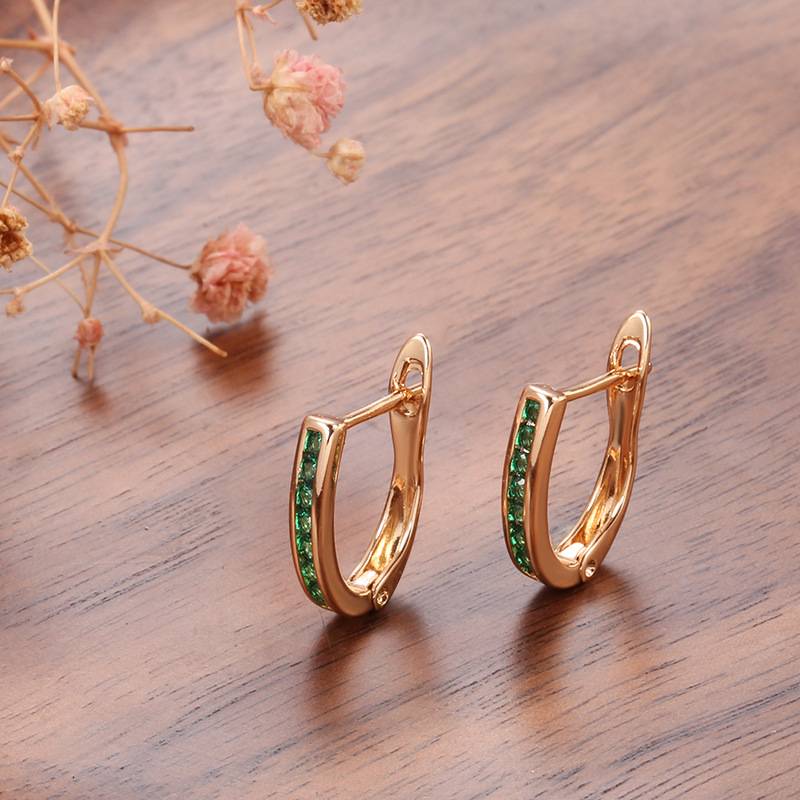 Talia | Elegant Green Earrings