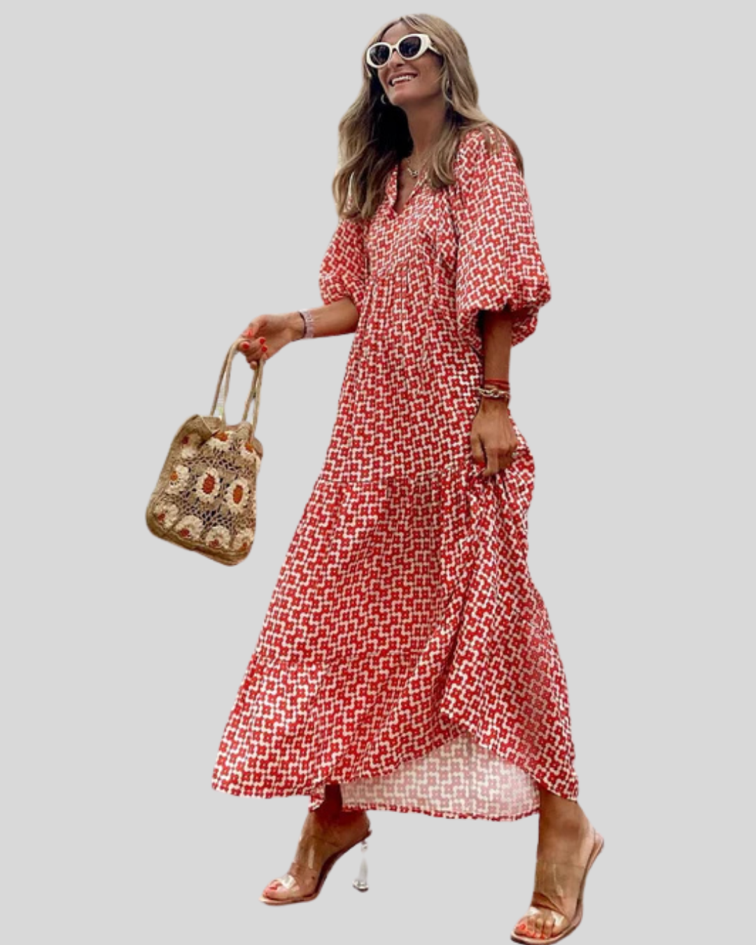 Talia | Puff Sleeve Tiered Maxi Dress