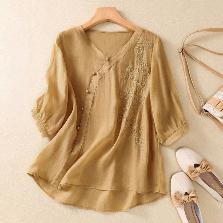 Talia | Asymmetrical Button Tunic