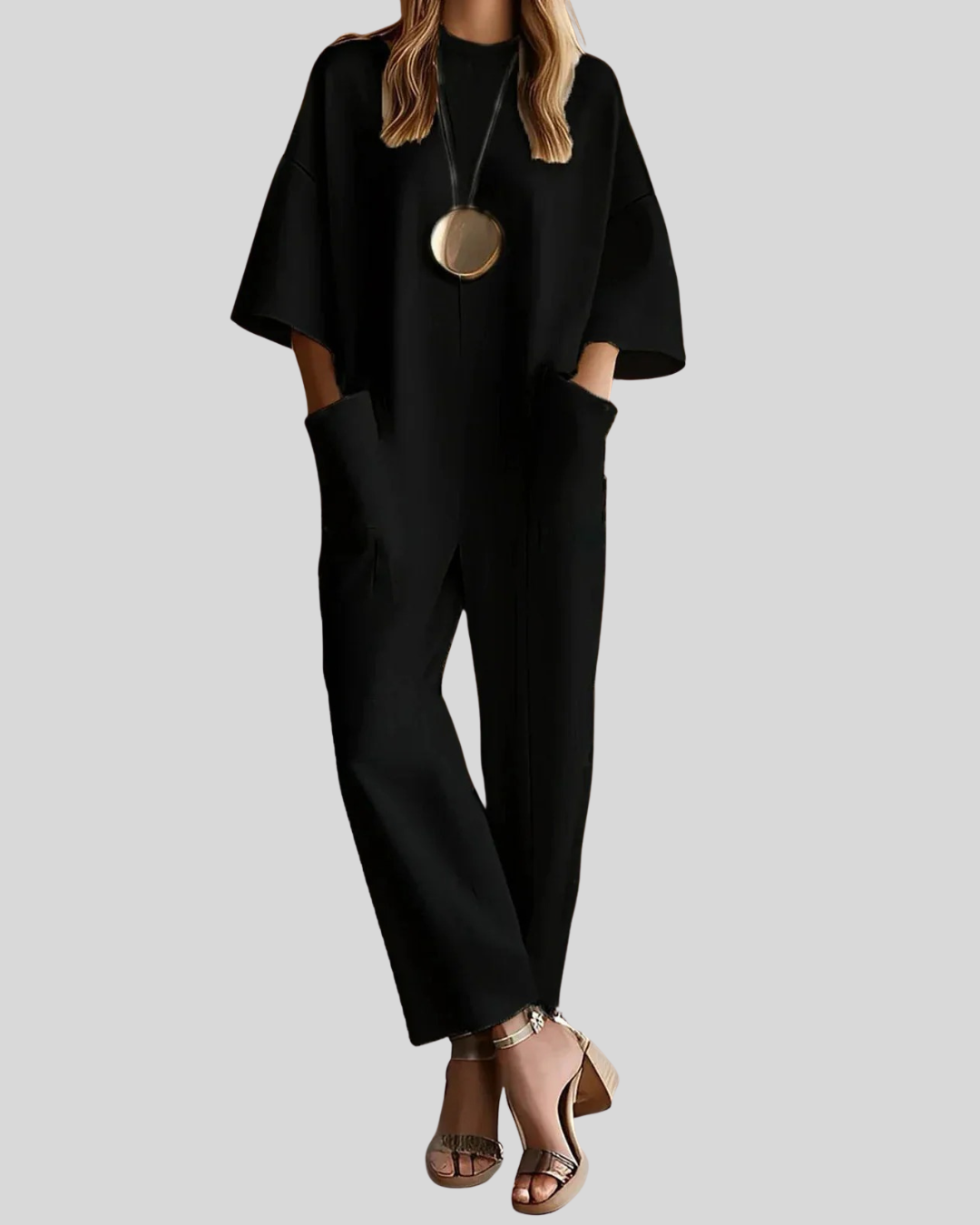 Talia | Modern Half-Sleeve Jumpsuit